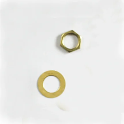 50pcs Metal Hexagonal Nuts and 50pcs Metal Pads Gold&Silver Clock Accessory DIY Clock Kits