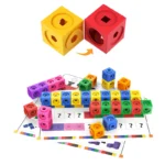 Montessori Math Toys 10 Colors Rainbow Link Cubes Snap Blocks Stacking Game Educational Learning Toys For Children Diy 3D Puzzle - Image 3