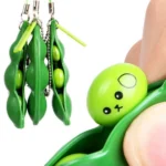 5pcs Fidget Toys Pack Portachiavi Decompression Edamame Toys Squishy Squeeze Peas Beans Keychain Cute Stress Adult Toy Key chain - Image 2