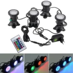 12V RGB LED Underwater Light 36LED IP68 Waterproof Aquarium Spotlight Swiming Pool Fountains Pond Tank Light for Landscape Decor