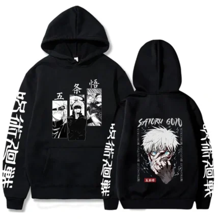 Japanese Anime Print Sweatshirts Jujutsu Kaisen Hoodie Harajuku Autumn Winter Streetwear Clothe Yuji Itadori Plus Size Hoodie
