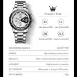 OLEVS TY705 Men Watch Luxury Waterproof Luminous Quartz Watch Multi functional Timing Watch Exclusive Sports Original Men Watch - Image 3