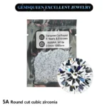 0.7~2.5mm Cubic Zirconia Stone Round 5A 100PCS~10000PCS Classic White Cubic Zircon Gems CZ For Jewelry Earring Ring Set DIY