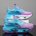 Unisex Classic Low-Top Sneakers - Comfortable and Breathable Synthetic Materials, Cushioned Rubber Soles, Lace-Up Design for Casual and Light Sports - Versatile, Stylish, Comfortable for All Seasons, Everyday Footwear, Minimalist Style, Fabric Lining - Image 4