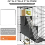 Large Cat Cage Indoor with Storage Cube Catio Outdoor Cat Enclosure Indoor Metal Wire Kennels Detachable Cat Crate Playpen 3x3x4 - Image 4