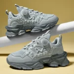 Four Seasons Men's Shoes 2025 New Breathable Mesh Thick soled Sports Shoes for Youth Versatile Casual Running Shoes - Image 3