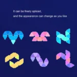 WIFI Bluetooth 5V USB Triangle Lamps Quantum Atmosphere LED Night Light For Game Bedroom Decoration Creative Decorat Wall Lamps - Image 2