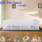 Small Pet Playpen DIY Freely Combined Pet Yard Fence Puppy Crate Kennel for Dog Cat Kitten Rabbit Guinea Pig Bunny Hedgehogs