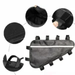 Triangle Battery Bicycle Pack Waterproof 210D Oxford Cloth Converted MTB Road Bike Tube Frame Case Storage Bike Bag