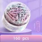 Color paper clips, office supplies, paper clips, large file bookmarks, paper clips, storage boxes, stationery - Image 2