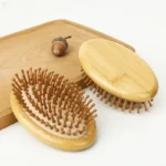 1 Pc Portable Eco-Friendly Bamboo Hair Comb Wooden Round Hair Brush Scalp Massager Anti-Static Hairbrush for Women Men and Kids - Image 3