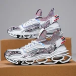 Walking Shoes Men 2025 New Thick Sole Cushioning Soft Sole Breathable Mesh Comfortable Sports Running Shoes Trendy Sneakers - Image 4