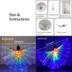 LED Luminous Butterfly Wing Belly Dancing Performance Costumes Stage Show Christmas Party Lighting Cloak Luminous Butterfly Wing - Image 2