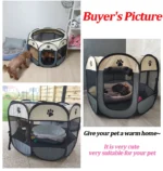Portable Folding Pet Tent Dog House High Quality Durable Dog Fence For Cats Large Outdoor Dog Cage Pet Playpen Cat Собачья будка - Image 6