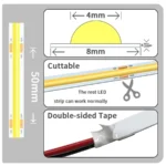 12V 24V COB LED Strip Light 320LEDs/m 10M 5M 3M 2M 1M Flexible LED Tape Lights for DIY Cabinet Bedroom Home Decor - Image 6