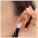 18K solid real gold lab grown diamond horse eye princess shape set 5CT diamond earrings factory wholesale custom platinum - Image 2