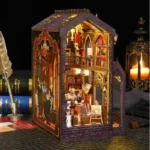 OUZEY Whimsical Art Studio Book Nook, 3D Wooden DIY Creative House, Artistic Craft Kit for Teens - Image 3