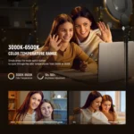 NEEWER Basics 2 Pack 7" Desk Ring Lights for Video Recording, 10W Dimmable Full Screen Key Lighting with Stands & Phone Holders - Image 4