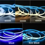 DC 5V/12V USB COB Strip 5mm 400Leds/M White/Ice Blue/Neutral light/Warm Flexible Ribbon Rope Night Lamp TV Backlight LED Strip - Image 2