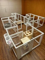 Clear Acrylic Plastic Dog Playpen Indoor Pet Pen Easy Assemble Fence Dog Crate Kennel Cage Pet House - Image 3