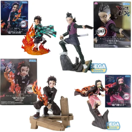 Genuine Original SEGA Demon Slayer Kamado Tanjirou Shinazugawa Genya Xross Link Swordsmith Village Anime Figure Action Model Toy