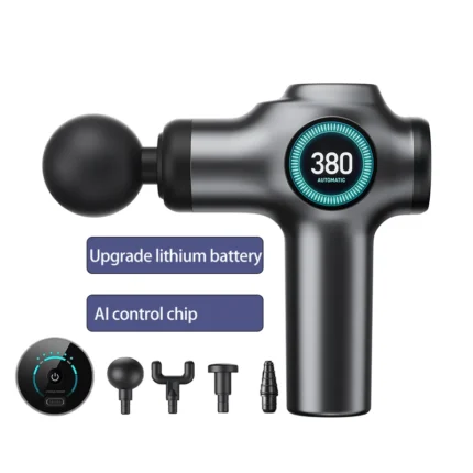 Massage Gun Deep Tissue, Muscle Fascia gun，Muscle Massage Gun for Pain Relief with 4 Massage Heads & 6 Speeds