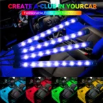 Neon 36 48 72 LED Car Interior Ambient Foot Light Wireless Remote Music APP Control Auto RGB Atmosphere Decorative Lamp - Image 3