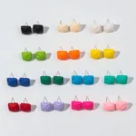 Lovely 9Pairs/set Colorful Acrylic Thumping Earrings for Women Girls Star Square Round Earrings Trend Jewelry - Image 6