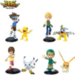 8pcs/Set Digimon Adventure Tailmon Gomamon Patamon Gabumon Tentomon Palmon Piyomon Agumon Anime Model Toy Doll Gifts