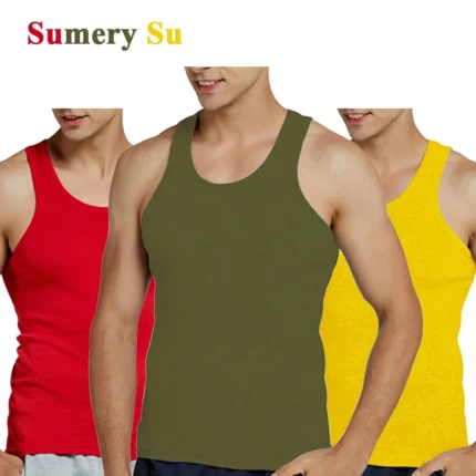Tank Tops Men 2026 Summer 100% Cotton Cool Fitness Vest Sleeveless Tops Gym Slim Colorful Casual Undershirt Male 10 Colors 1PCS