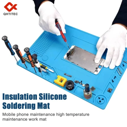 JCD Soldering Mat ESD Antistatic Heat Resistant Insulation Working Silicone Pad Soldering Electronic Equipment Repair Pad