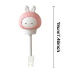 USB Night Light LED Cute Cartoon Night Lamp Bear Chick Kitten for Baby Kid Bedroom Decoration Bedside Lamp - Image 6
