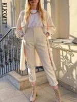 Klkxmyt Woman Pants 2025 Chic Fashion Office Wear Pants For Women Vintage High Waist Zipper Fly Female Ankle Trousers Mujer - Image 2