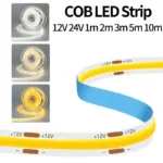 12V 24V COB LED Strip Light 320LEDs/m 10M 5M 3M 2M 1M Flexible LED Tape Lights for DIY Cabinet Bedroom Home Decor