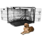 Convenient Pet Crate Cover Oxford Cloth Sun Pet Kennel Case Breathable Zipper Closure Dog Cage Cover Pet Supply - Image 5