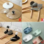 1/2Pcs Nordic Style Pot Lid Shovel Storage Rack Practical Heat-resistant Multifunctional Kitchen Supplies Non-slip - Image 2