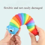 Baby Toy Twisted Caterpillar Infants and Toddlers Colorful Stress Relieving Toys Early Educational Toys Newborn Gift Squishy 1pc - Image 3