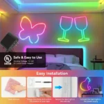 5V Bluetooth RGB LED Neon Strip 1M 2M 3M 5M Tuya 24Key Remote Control 108Leds/M Silicone Light IP65 Waterproof Room Decor Ribbon - Image 5