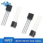 50pcs/lot Transistor BC547 BC557 TO-92 NPN PNP Triode Transistors Kit - Image 4