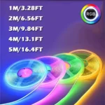 5V USB RGB COB Strip 576Leds/M Color Changing LED Strip Lights Multicolor Flexible Tape Light, for TV, Bedroom, Party DIY - Image 3