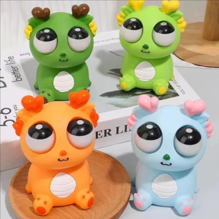 Creative Pop Up Sensory Toy Explosive Eye Dragon Dinosaur Decompression Toy Squeezing Joy Squeezing Staring Eye Funny toy