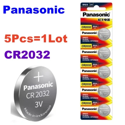 5pcs For Panasonic CR2032 Lithium Button Battery BR2032 ECR2032 LM2032 Coin Cell Watch Batteries For Toy Clock Remote Control