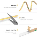 2m 3m 5m DC12V 24V CCT COB LED Strip Lights 608LEDs/M Dimmable LED Lights Tape 2700K - 6500K Changeable CCT FCOB Lamp Room Decor - Image 3