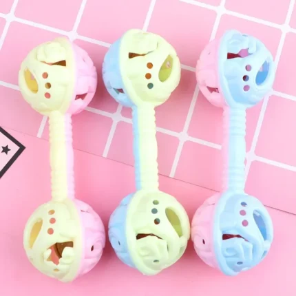 Montessori Double-head Rattles Toys for Baby Rattle Educational Musical Sensory Toys Children Games Baby Toys 0 12 Months