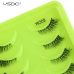 YSDO 3/10 Pairs 3D Mink Fox Eyelashes Natural Soft Cat Eye Makeup Half Fluffy Extensions for Women Soft And Fluffy Lashes - Image 2