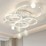 Modern Luxury Crystal LED Ceiling Light Simple and Suitable for Living Dining Room Bedroom Lights Home Decor Light Fixture - Image 5