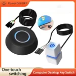 Computer Desktop Key Switch Desktop Host External Start Power On/Off Button Extension Cable Startup Switch For Home Office ﻿