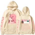 Darling In The Franxx Hot Anime Hoodie Zero Two Eyes Graphic Printed Hooded Women Plus Size Pullover Harajuku Female Sweatshirt - Image 5
