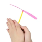 Children's Outdoor Traditional Classic Nostalgic Toys Plastic Bamboo Dragonfly Shape Hand-push Flying Propeller Kids Toy Gift - Image 6