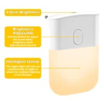 1/2/4pcs LED Night Light, Adjustable Brightness Warm White Mini Night Light with Auto On/Off, Wall-Mounted Plug-In - Image 3